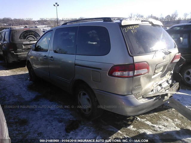 4T3ZF13C81U372118 - 2001 TOYOTA SIENNA LE/XLE GOLD photo 3