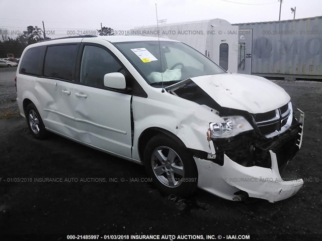 2C4RDGCG0DR625765 - 2013 DODGE GRAND CARAVAN SXT WHITE photo 1