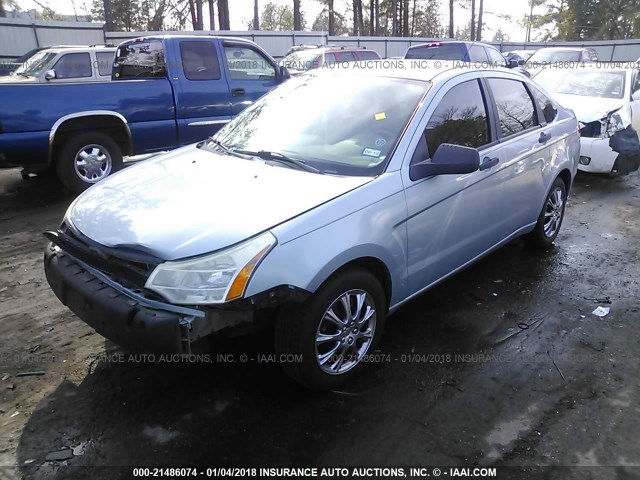 1FAHP34N18W267099 - 2008 FORD FOCUS S/SE Light Blue photo 2