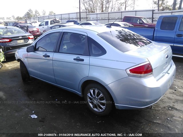 1FAHP34N18W267099 - 2008 FORD FOCUS S/SE Light Blue photo 3