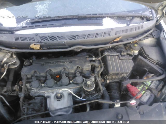 2HGFG12988H560848 - 2008 HONDA CIVIC EXL SILVER photo 10