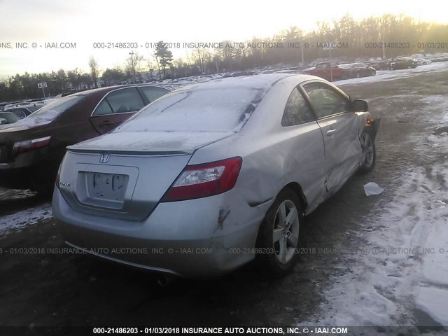 2HGFG12988H560848 - 2008 HONDA CIVIC EXL SILVER photo 4
