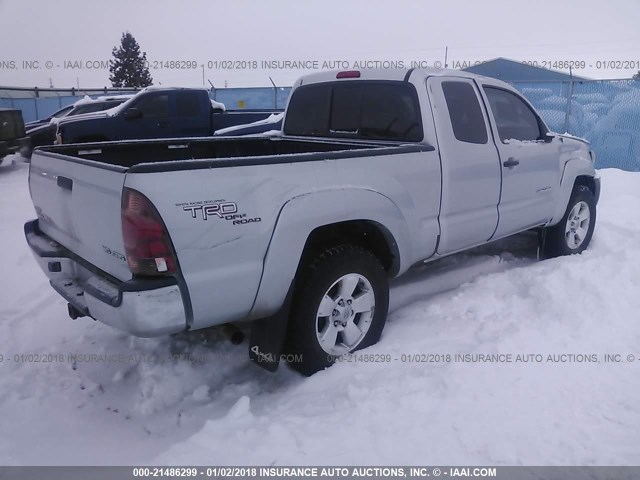 5TEUU42N96Z297199 - 2006 TOYOTA TACOMA ACCESS CAB Күміс фото 4