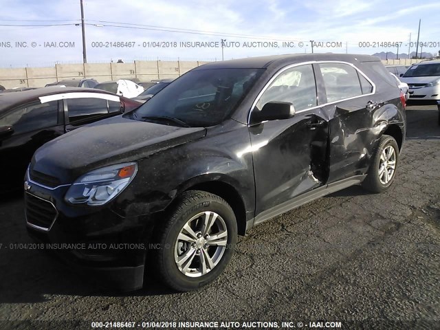 2GNALBEK2G1162509 - 2016 CHEVROLET EQUINOX LS BLACK photo 2