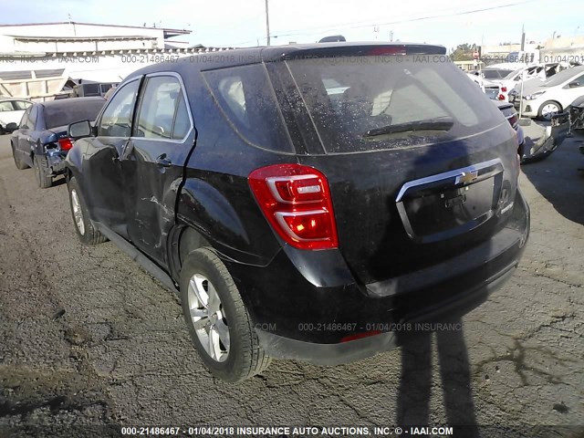 2GNALBEK2G1162509 - 2016 CHEVROLET EQUINOX LS BLACK photo 3