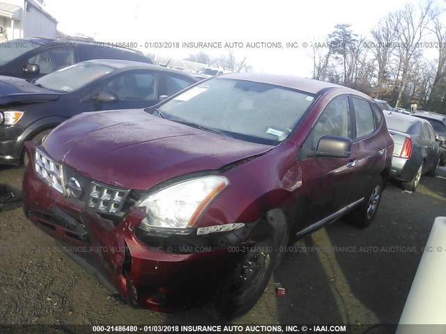 JN8AS5MV6BW287446 - 2011 NISSAN ROGUE S/SV/KROM RED photo 2