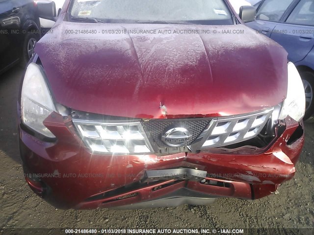 JN8AS5MV6BW287446 - 2011 NISSAN ROGUE S/SV/KROM RED photo 6