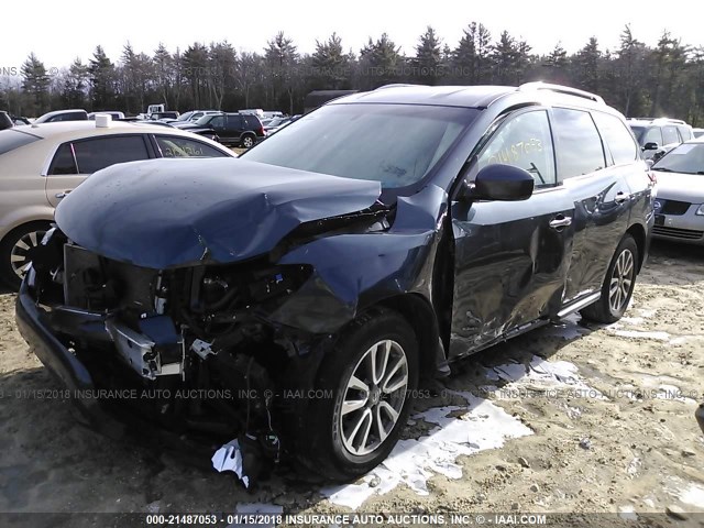 5N1AR2MNXGC604591 - 2016 NISSAN PATHFINDER S/SV/SL/PLATINUM 蓝色 照片 2