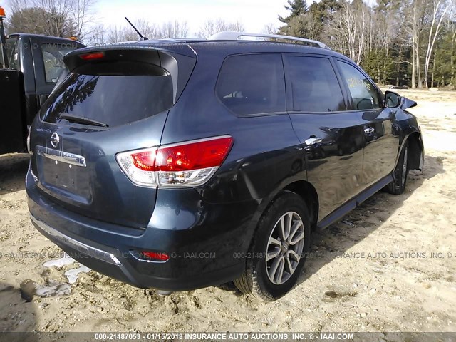 5N1AR2MNXGC604591 - 2016 NISSAN PATHFINDER S/SV/SL/PLATINUM 蓝色 照片 4