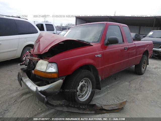 1FTYR14VXXPB94462 - 1999 FORD RANGER SUPER CAB RED photo 2