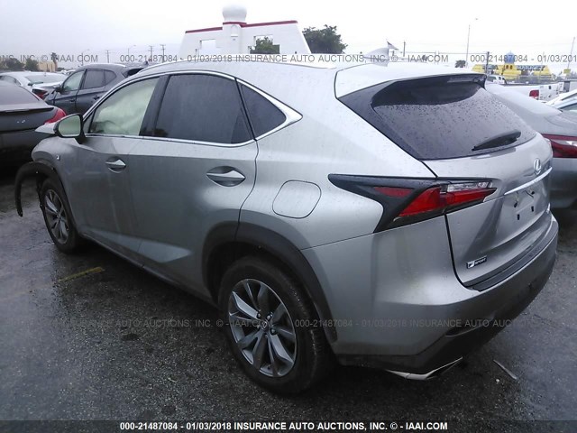 JTJYARBZ5G2047262 - 2016 LEXUS NX 200T Champagne photo 3