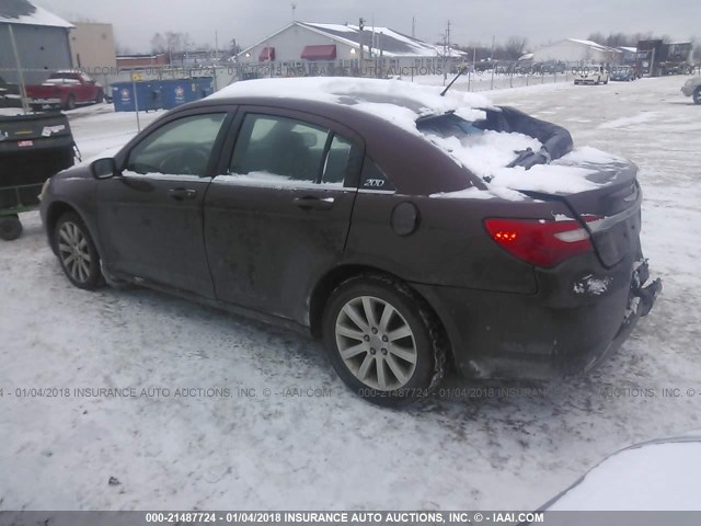 1C3CCBBBXCN235001 - 2012 CHRYSLER 200 TOURING BURGUNDY photo 3