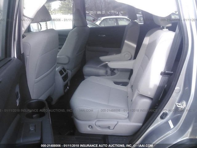 5FNYF6H08GB121718 - 2016 HONDA PILOT ELITE SILVER photo 8