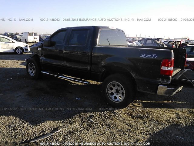 1FTPW14V86FA67556 - 2006 FORD F150 SUPERCREW BLACK photo 3