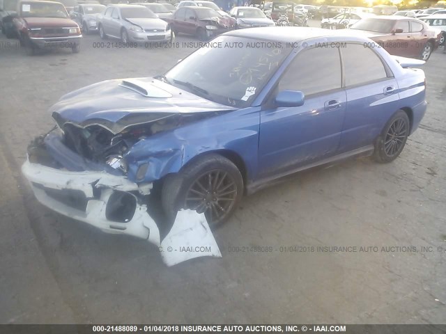 JF1GD29693G507244 - 2003 SUBARU IMPREZA WRX BLUE photo 2