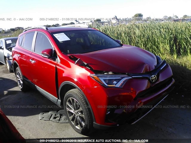 JTMYFREV1HJ145418 - 2017 TOYOTA RAV4 LIMITED/PLATINUM RED photo 1