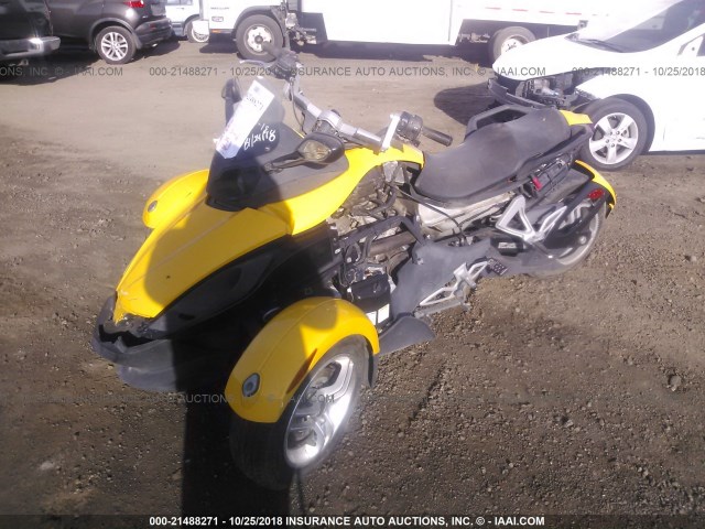 2BXJAAA159V000410 - 2009 CAN-AM SPYDER ROADSTER RS YELLOW photo 2