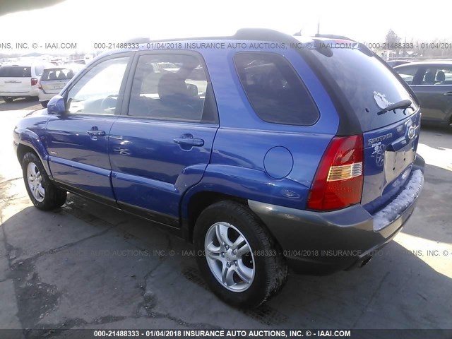 KNDJE723067299317 - 2006 KIA NEW SPORTAGE  BLUE photo 3