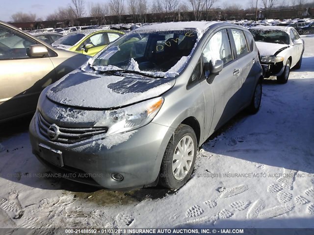 3N1CE2CP6FL376462 - 2015 NISSAN VERSA NOTE S/S PLUS/SV/SL/SR SILVER photo 2