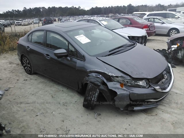 2HGFB2F97EH502594 - 2014 HONDA CIVIC EXL 灰色 照片 1