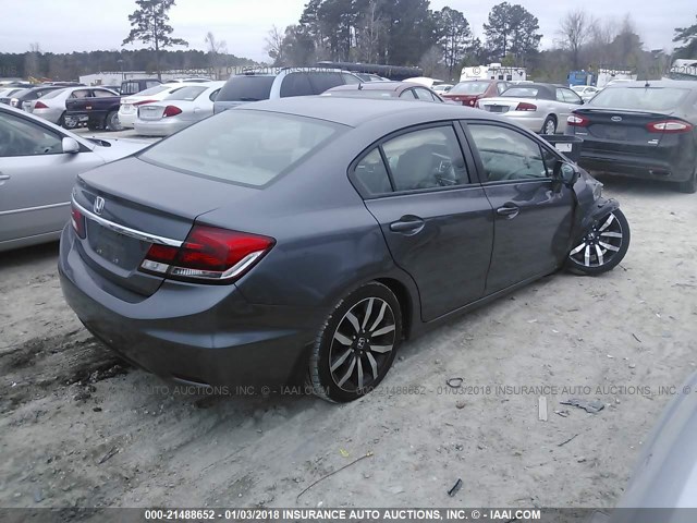 2HGFB2F97EH502594 - 2014 HONDA CIVIC EXL 灰色 照片 4