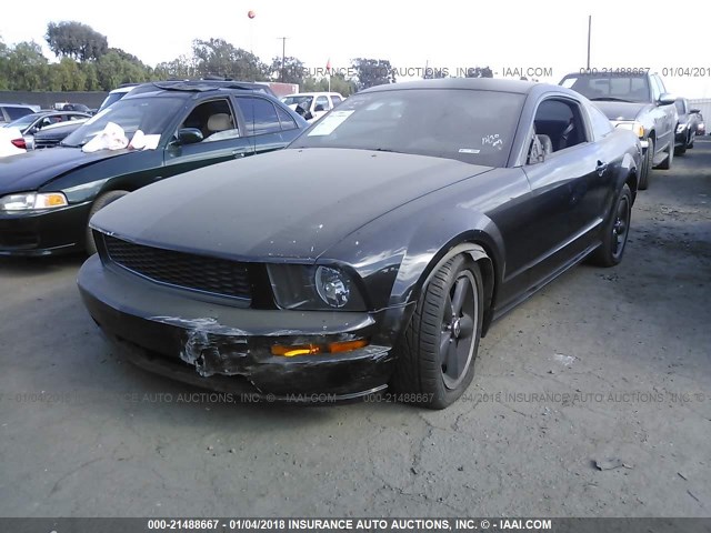 1ZVHT82H585159281 - 2008 FORD MUSTANG GT BLACK photo 2