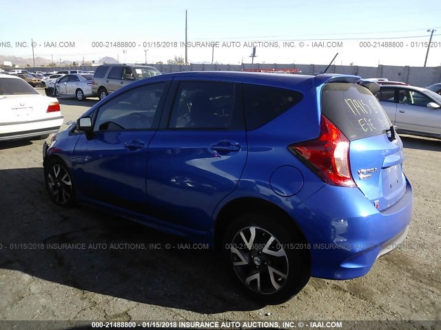 3N1CE2CP1FL448751 - 2015 NISSAN VERSA NOTE S/S PLUS/SV/SL/SR BLUE photo 3