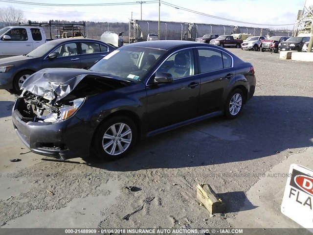 4S3BMBC60A3225236 - 2010 SUBARU LEGACY 2.5I PREMIUM GRAY photo 2