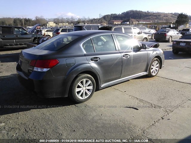 4S3BMBC60A3225236 - 2010 SUBARU LEGACY 2.5I PREMIUM GRAY photo 4