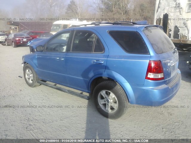 KNDJD733955420342 - 2005 KIA SORENTO EX/LX BLUE photo 3