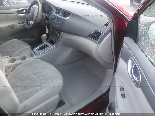 3N1AB7APXDL752870 - 2013 NISSAN SENTRA S/SV/SR/SL RED photo 5