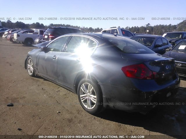 JN1CV6AP8BM505392 - 2011 INFINITI G37 SPORT GRAY photo 3