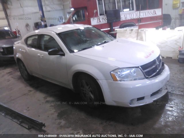 1B3LC56K68N217448 - 2008 DODGE AVENGER SXT WHITE photo 1