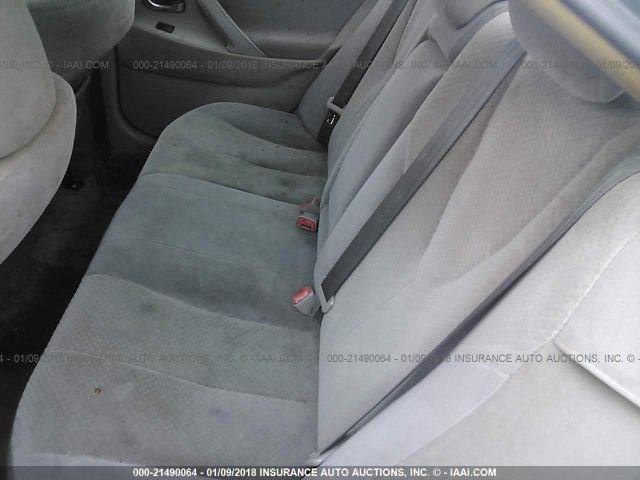 4T1BE46K38U214331 - 2008 TOYOTA CAMRY CE/LE/XLE/SE SILVER photo 8