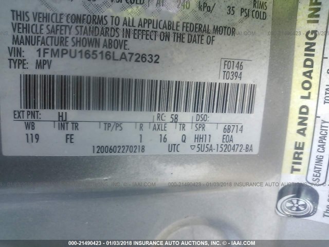 1FMPU16516LA72632 - 2006 FORD EXPEDITION XLT SILVER photo 9