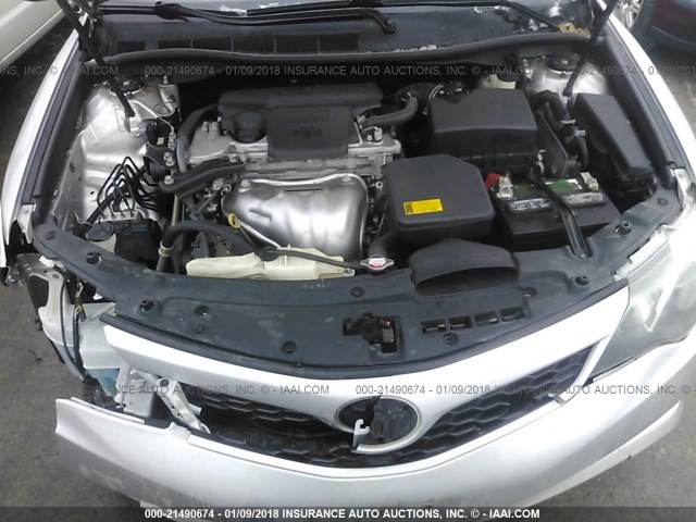 4T1BF1FK8CU176986 - 2012 TOYOTA CAMRY SE/LE/XLE 银色 照片 10