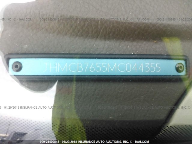 JHMCB7655MC044355 - 1991 HONDA ACCORD LX/EX GOLD photo 9