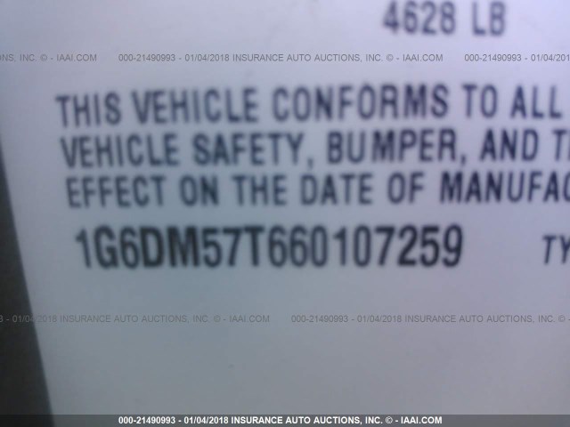 1G6DM57T660107259 - 2006 CADILLAC CTS GRAY photo 9