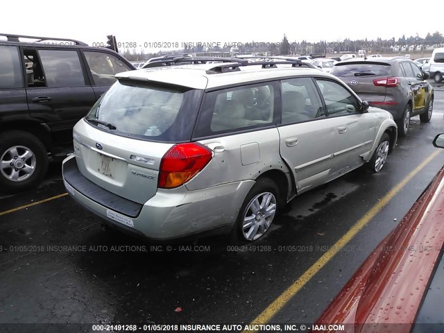 4S4BP62C657392474 - 2005 SUBARU LEGACY OUTBACK 2.5I LIMITED Champagne photo 4