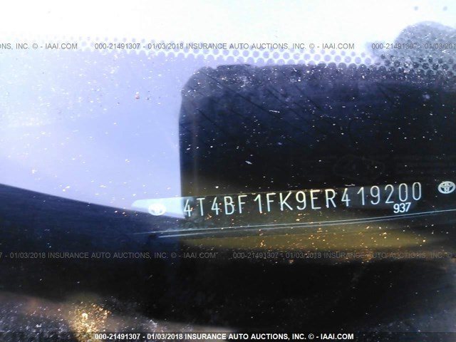 4T4BF1FK9ER419200 - 2014 TOYOTA CAMRY L/SE/LE/XLE 灰色 照片 9