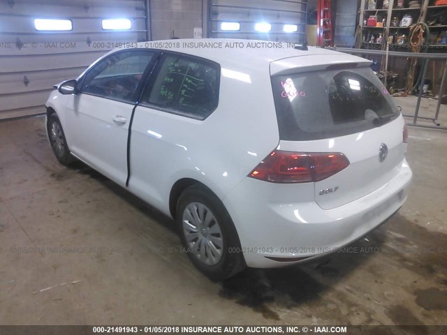 3VW817AUXFM019023 - 2015 VOLKSWAGEN GOLF WHITE photo 3