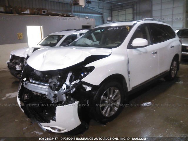 5N1AR2MM7FC708459 - 2015 NISSAN PATHFINDER S/SV/SL/PLATINUM 白色 照片 2