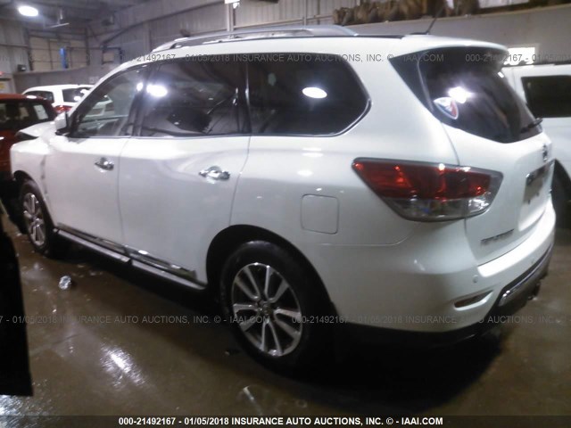 5N1AR2MM7FC708459 - 2015 NISSAN PATHFINDER S/SV/SL/PLATINUM 白色 照片 3