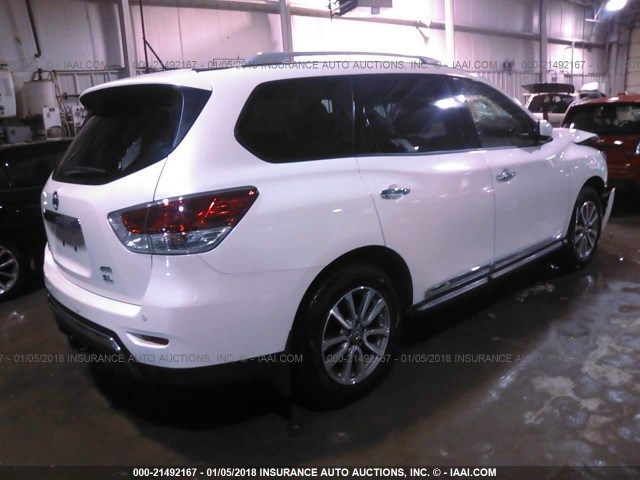5N1AR2MM7FC708459 - 2015 NISSAN PATHFINDER S/SV/SL/PLATINUM 白色 照片 4