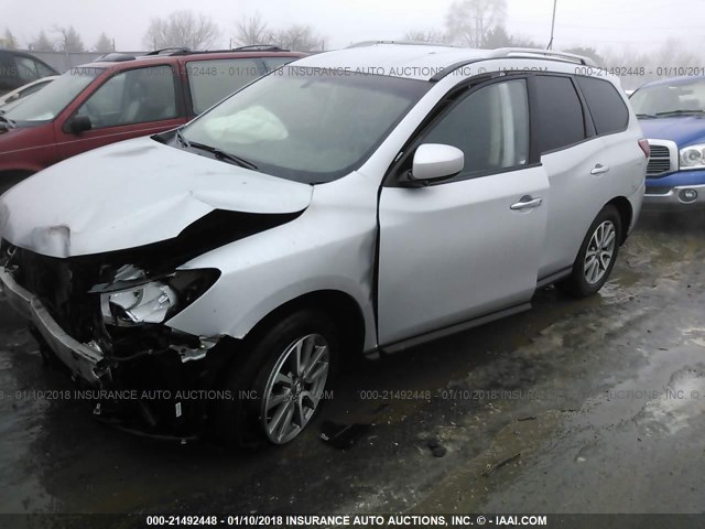 5N1AR2MN9DC638517 - 2013 NISSAN PATHFINDER S/SV/SL/PLATINUM 银色 照片 2