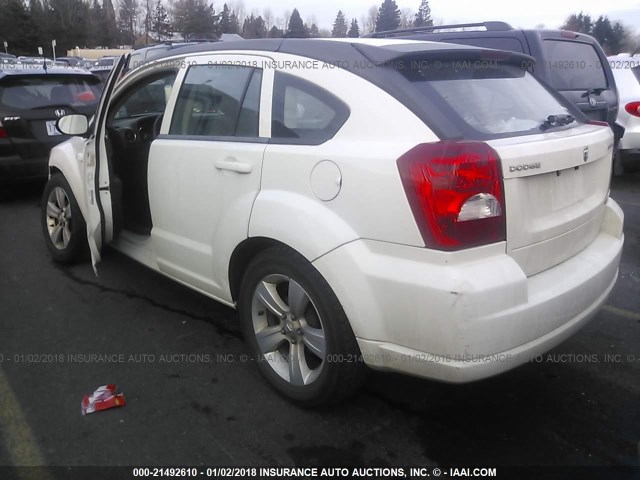 1B3CB4HAXAD530273 - 2010 DODGE CALIBER SXT WHITE photo 3