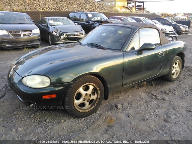 JM1NB3539Y0144422 - 2000 MAZDA MX-5 MIATA LS GREEN photo 2