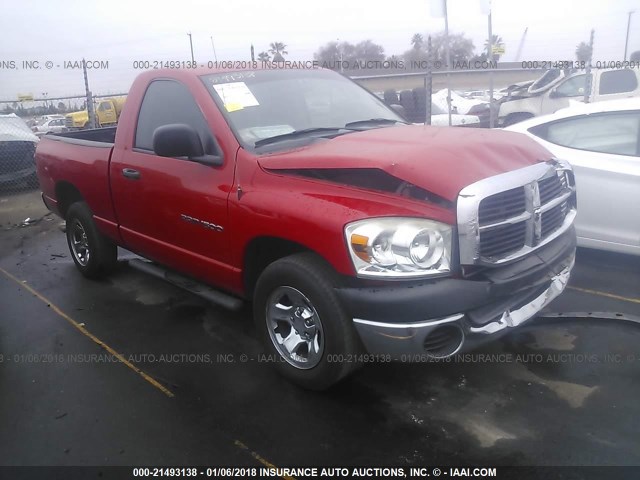 1D7HA16K77J607022 - 2007 DODGE RAM 1500 ST RED photo 1