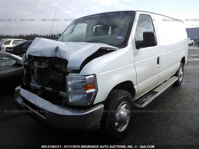 1FTNE2EW4CDA24282 - 2012 FORD ECONOLINE E250 VAN WHITE photo 2