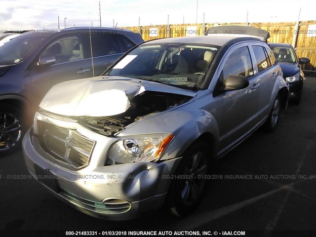 1B3CB4HA0AD538723 - 2010 DODGE CALIBER SXT SILVER photo 2